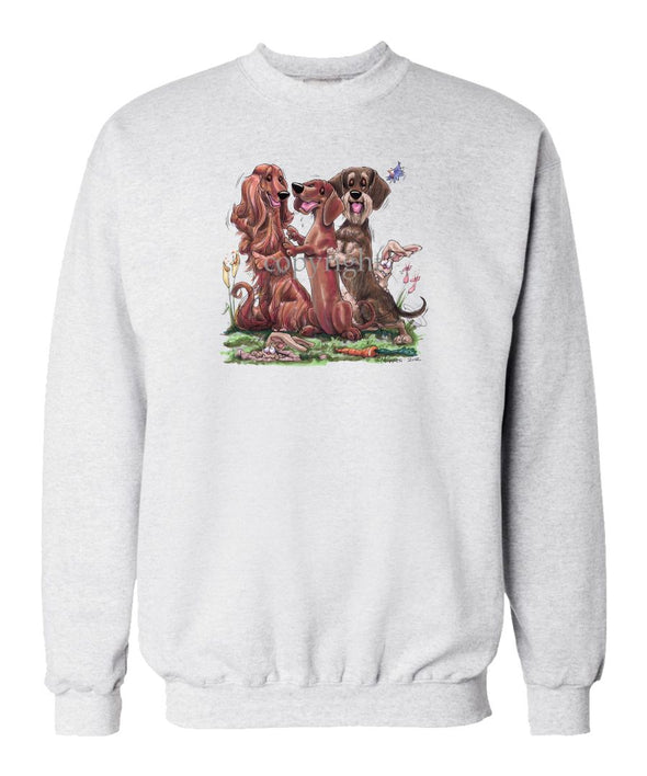 Dachshund - Group Side By Side - Caricature - Sweatshirt