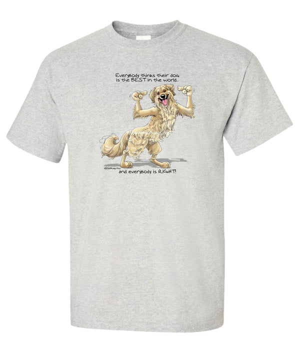Golden Retriever - Best Dog in the World - T-Shirt