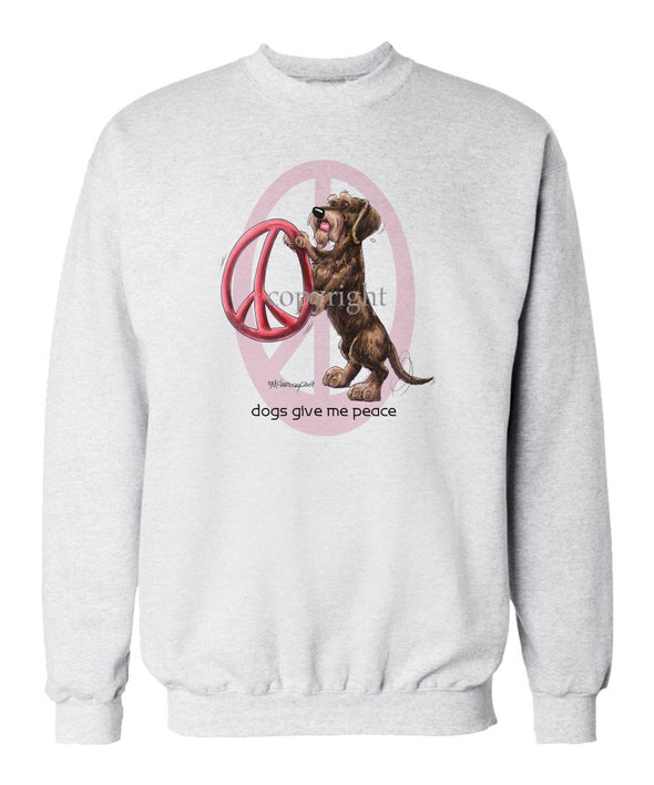 Dachshund  Wirehaired - Peace Dogs - Sweatshirt