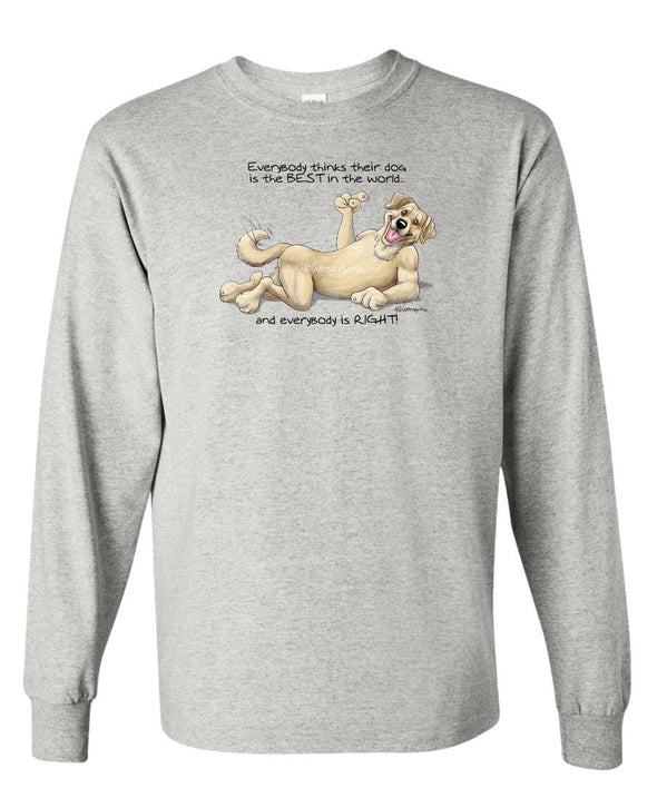 Labrador Retriever  Yellow - Best Dog in the World - Long Sleeve T-Shirt
