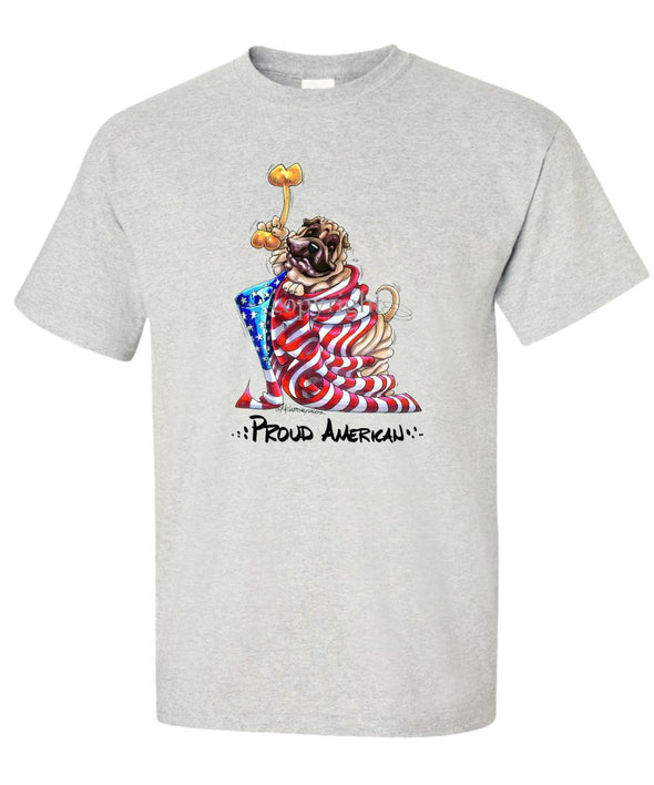 Shar Pei - Proud American - T-Shirt