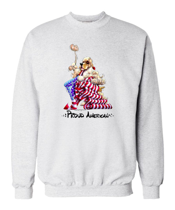 Cocker Spaniel - Proud American - Sweatshirt