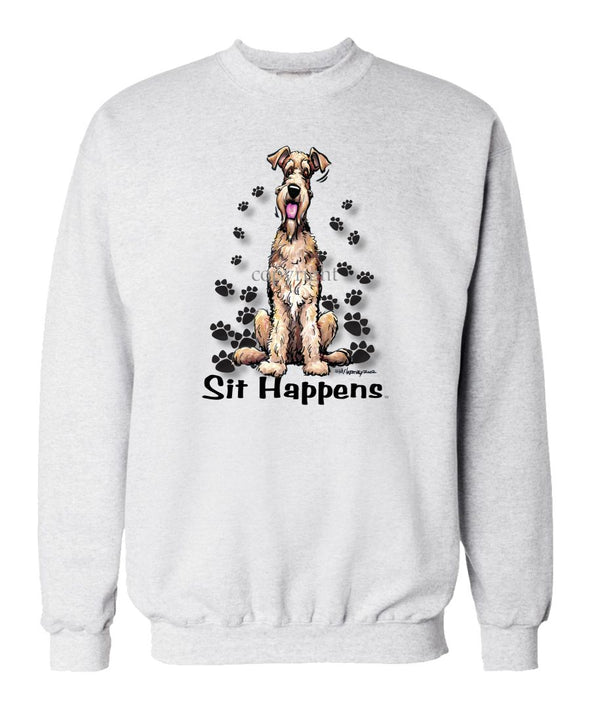 Airedale Terrier - Sit Happens - Sweatshirt