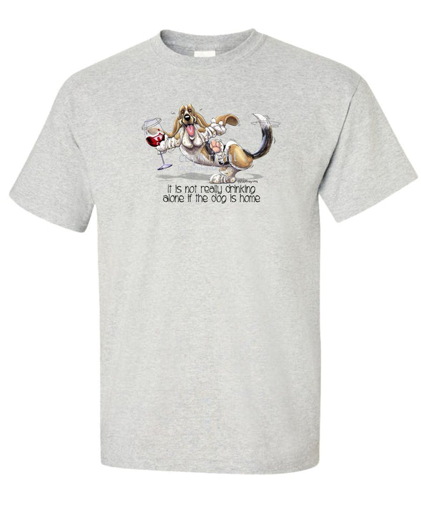 Basset Hound - It's Drinking Alone 2 - T-Shirt