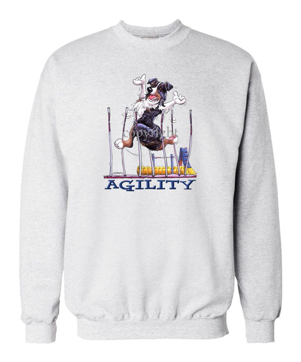Australian Shepherd  Black Tri - Agility Weave II - Sweatshirt