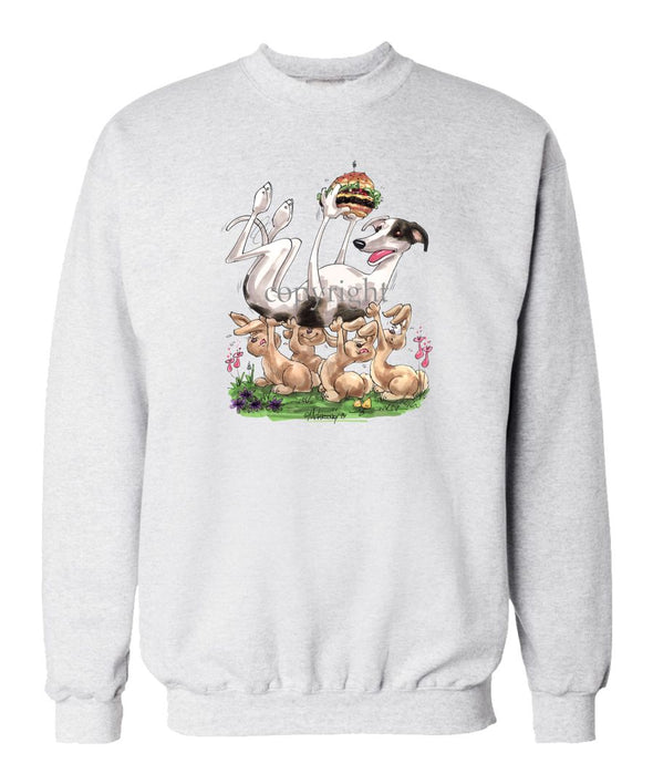 Greyhound - Cheesburger - Caricature - Sweatshirt