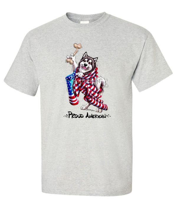 Alaskan Malamute - Proud American - T-Shirt