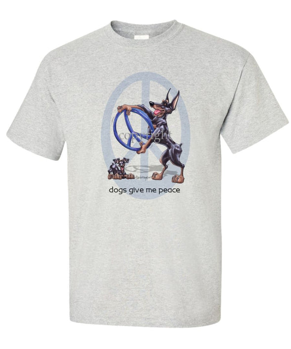 Doberman Pinscher - Peace Dogs - T-Shirt