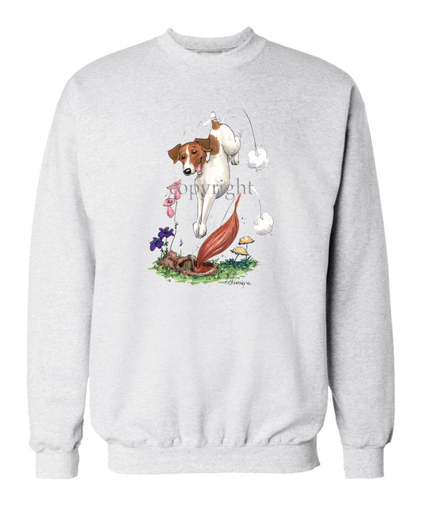 Jack Russell Terrier - Diving After Fox - Caricature - Sweatshirt