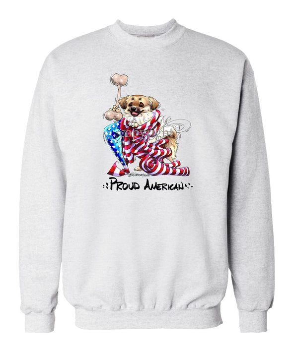 Tibetan Spaniel - Proud American - Sweatshirt