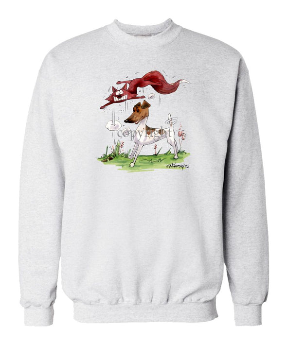 Smooth Fox Terrier - With Fox - Caricature - Sweatshirt