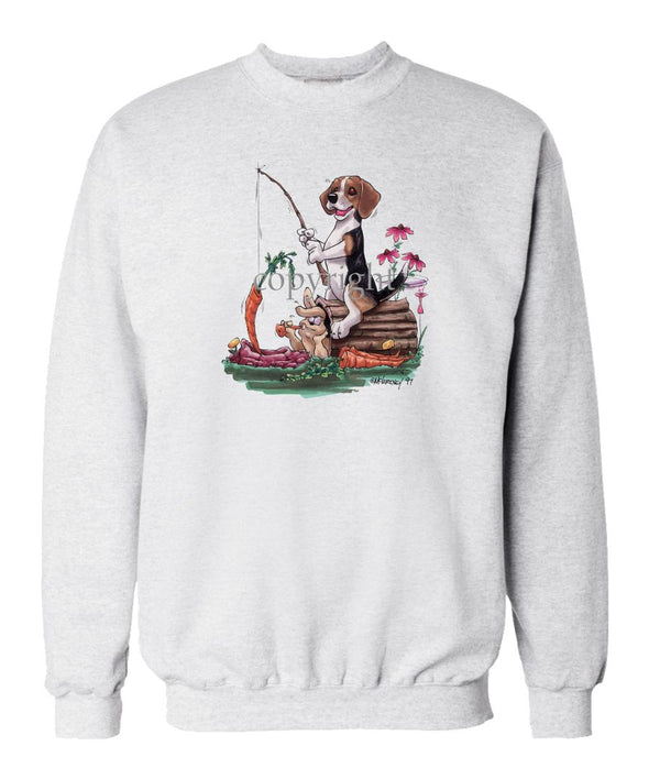 Beagle - Fishing With Carrot - Caricature - Sweatshirt