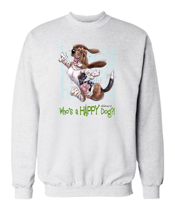 Basset Hound - Who's A Happy Dog - Sweatshirt