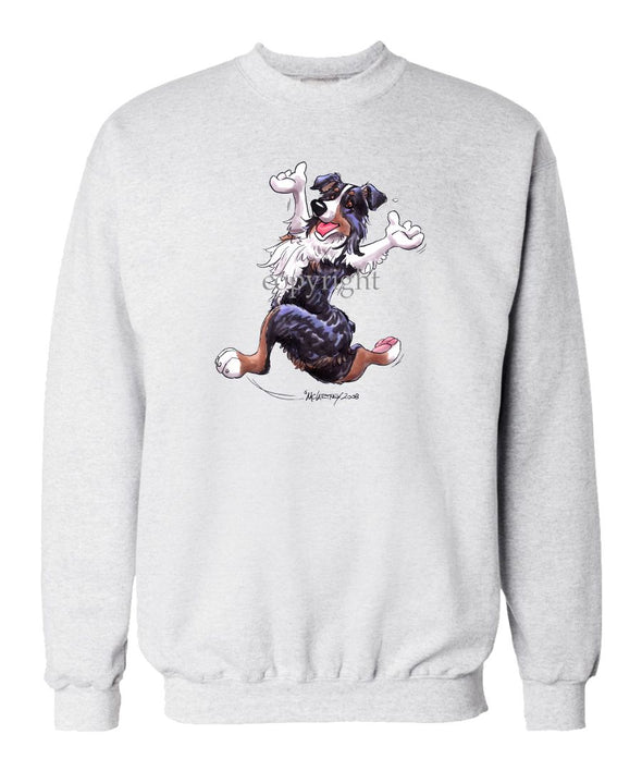 Australian Shepherd  Black Tri - Happy Dog - Sweatshirt