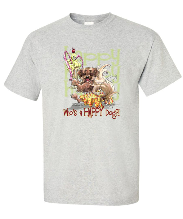 Tibetan Spaniel - Who's A Happy Dog - T-Shirt