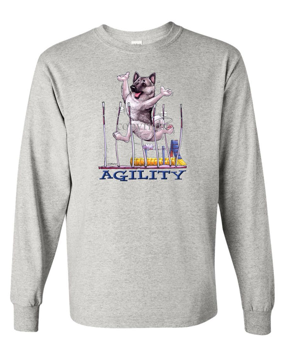 Norwegian Elkhound - Agility Weave II - Long Sleeve T-Shirt