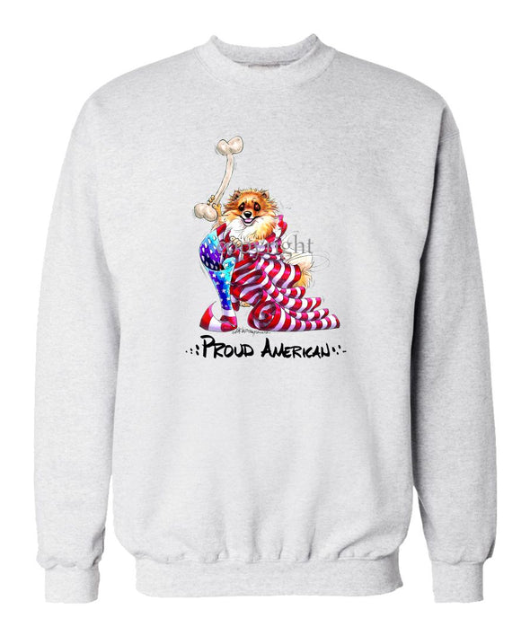 Pomeranian - Proud American - Sweatshirt