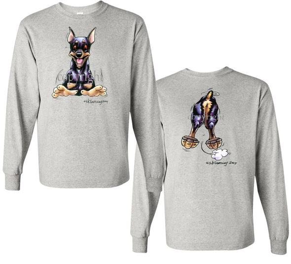 Miniature Pinscher - Coming and Going - Long Sleeve T-Shirt (Double Sided)