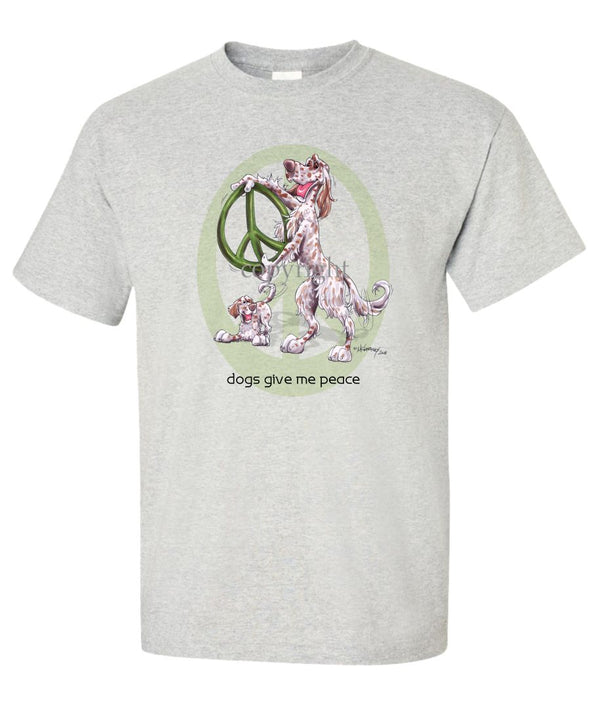English Setter - Peace Dogs - T-Shirt