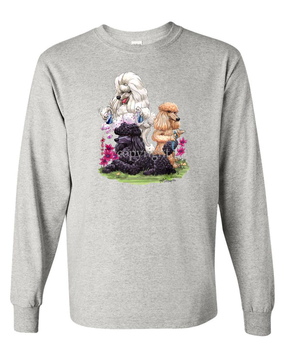 Poodle - Group Hair Spray - Caricature - Long Sleeve T-Shirt