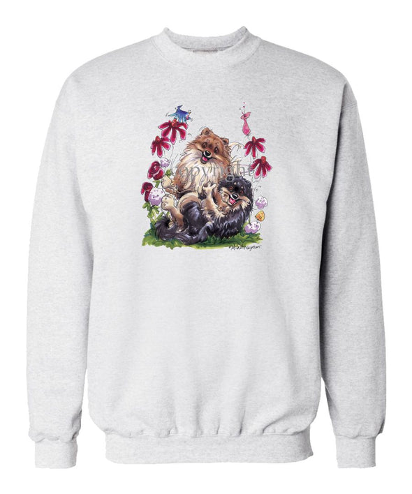 Pomeranian - Group Playing - Caricature - Sweatshirt