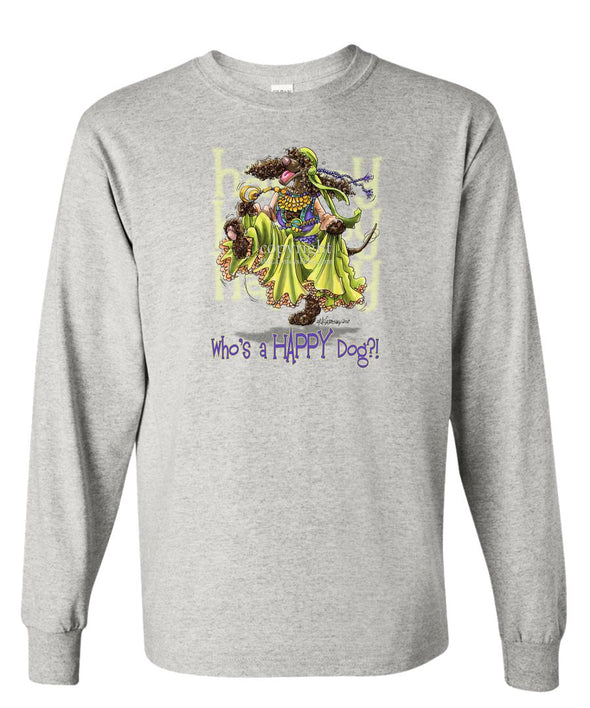 Irish Water Spaniel - Who's A Happy Dog - Long Sleeve T-Shirt