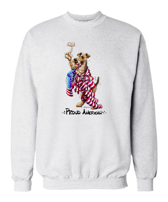 Airedale Terrier - Proud American - Sweatshirt