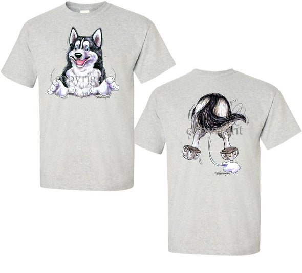 Siberian Husky - Coming and Going - T-Shirt (Double Sided)