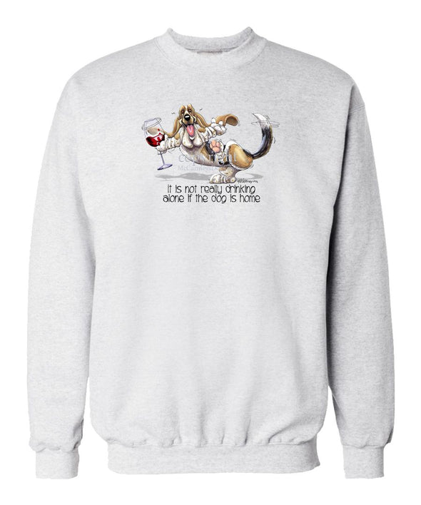 Basset Hound - It's Drinking Alone 2 - Sweatshirt
