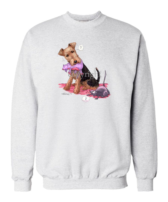 Welsh Terrier - Stuffed Mouse - Caricature - Sweatshirt