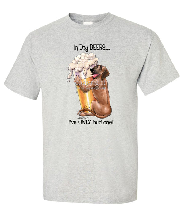 Rhodesian Ridgeback - Dog Beers - T-Shirt