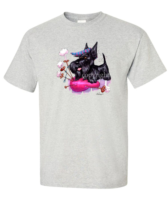 Scottish Terrier - Bagpipe - Caricature - T-Shirt