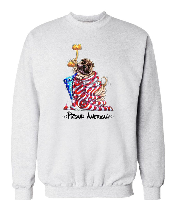 Shar Pei - Proud American - Sweatshirt