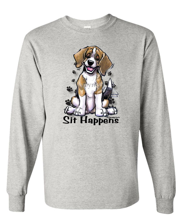 Beagle - Sit Happens - Long Sleeve T-Shirt