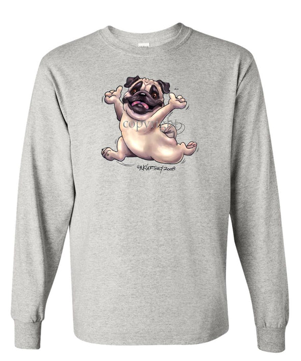 Pug - Happy Dog - Long Sleeve T-Shirt