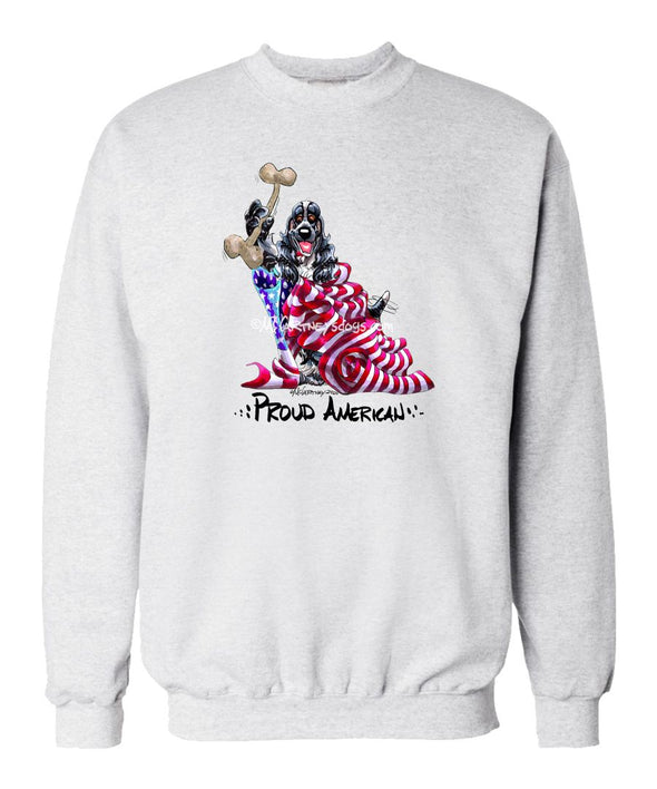 English Cocker Spaniel - Proud American - Sweatshirt