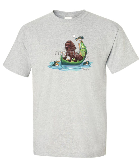 American Water Spaniel - Canoe - Caricature - T-Shirt
