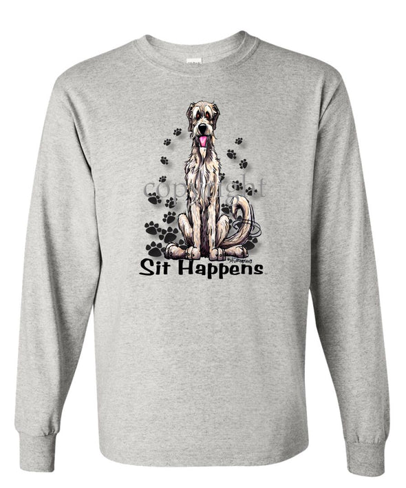Irish Wolfhound - Sit Happens - Long Sleeve T-Shirt