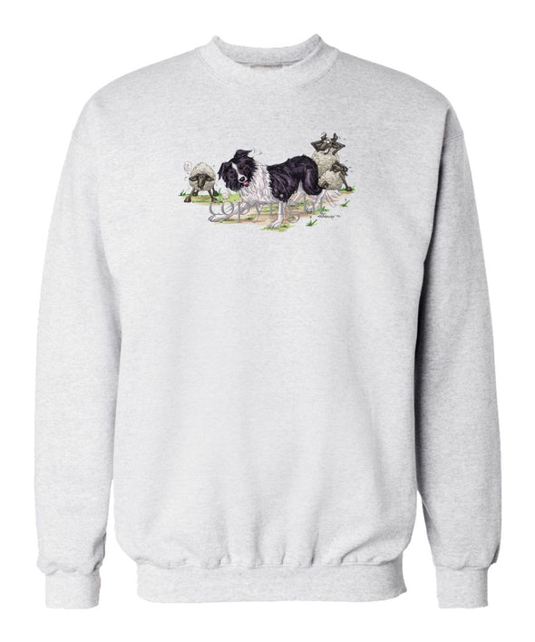 Border Collie - Herding Sheep - Caricature - Sweatshirt