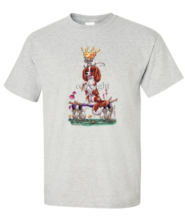 Cavalier King Charles - With Mice And Crown - Caricature - T-Shirt