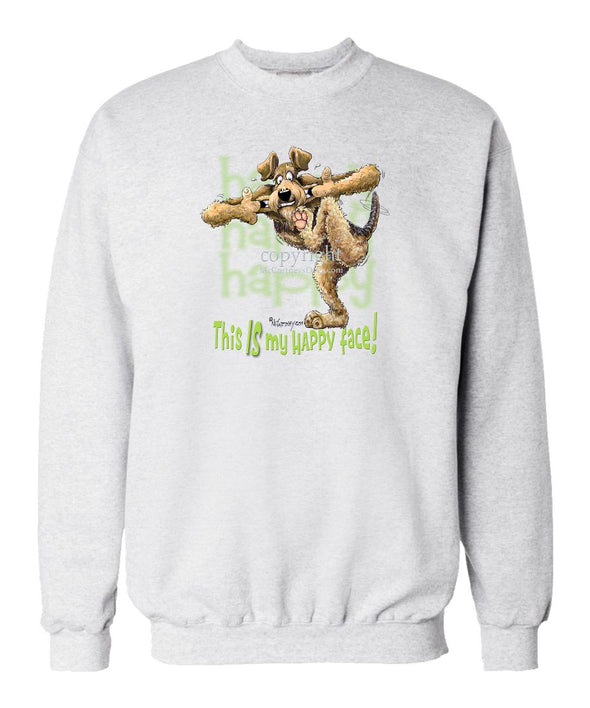 Airedale Terrier - 2 - Who's A Happy Dog - Sweatshirt