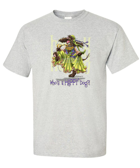 Irish Water Spaniel - Who's A Happy Dog - T-Shirt