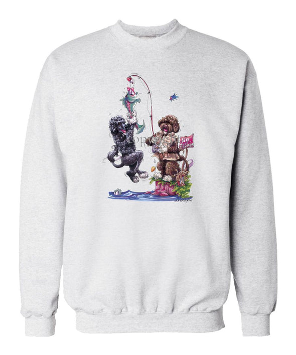 Portuguese Water Dog - Group Fishing - Caricature - Sweatshirt