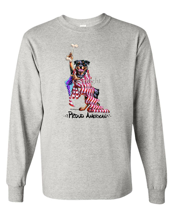 Rottweiler - Proud American - Long Sleeve T-Shirt
