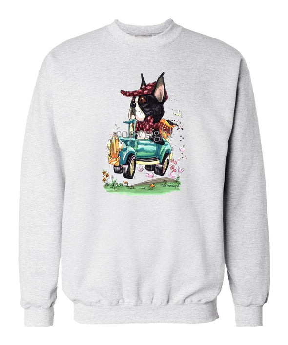 Boston Terrier - Jalopy Hauling Beans - Caricature - Sweatshirt