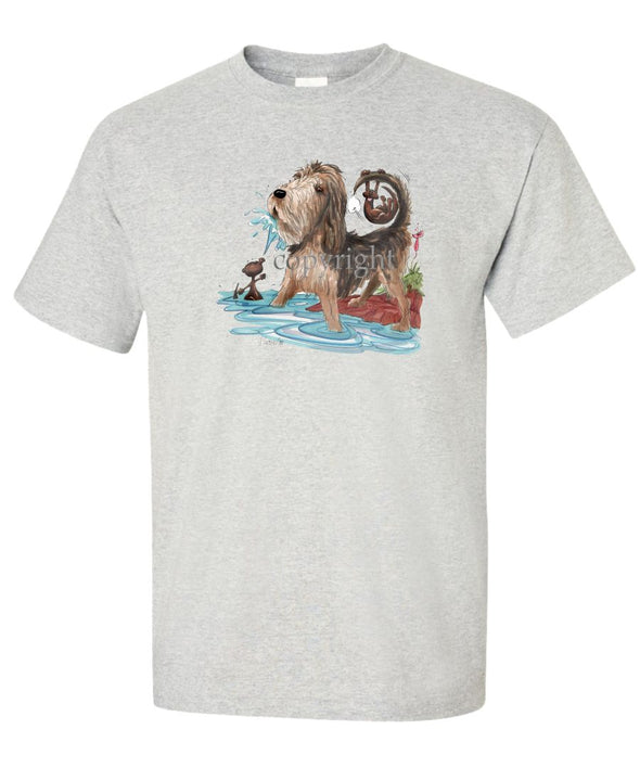 Otterhound - Otter Squirting Water - Caricature - T-Shirt