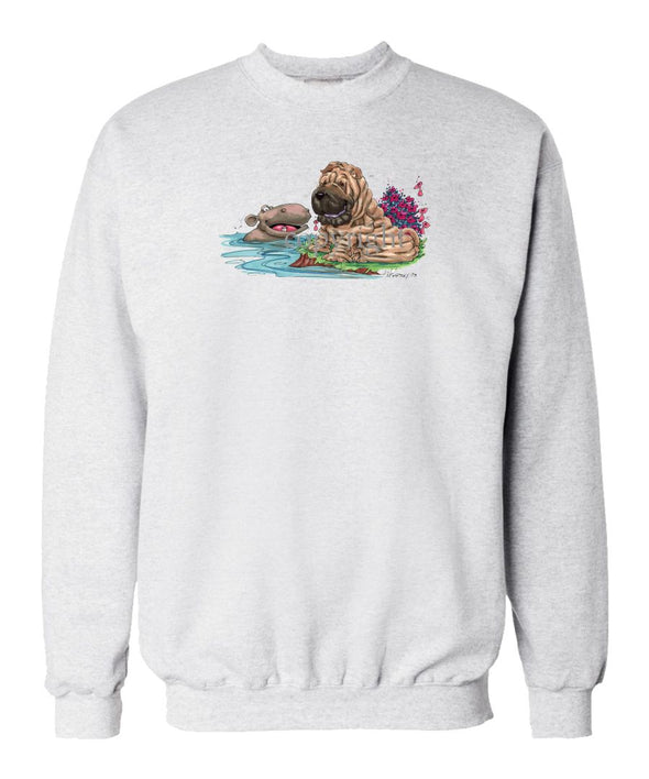 Shar Pei - Hippo Water - Caricature - Sweatshirt