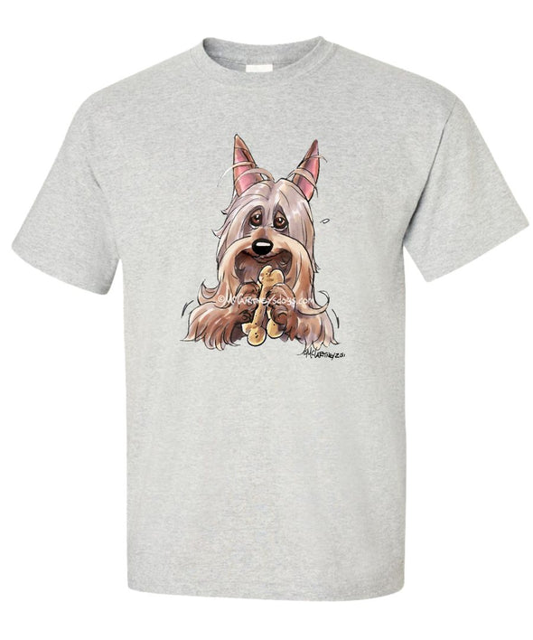 Silky Terrier - Holding Bone - Mike's Faves - T-Shirt