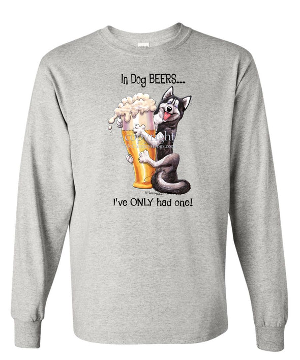 Siberian Husky - Dog Beers - Long Sleeve T-Shirt