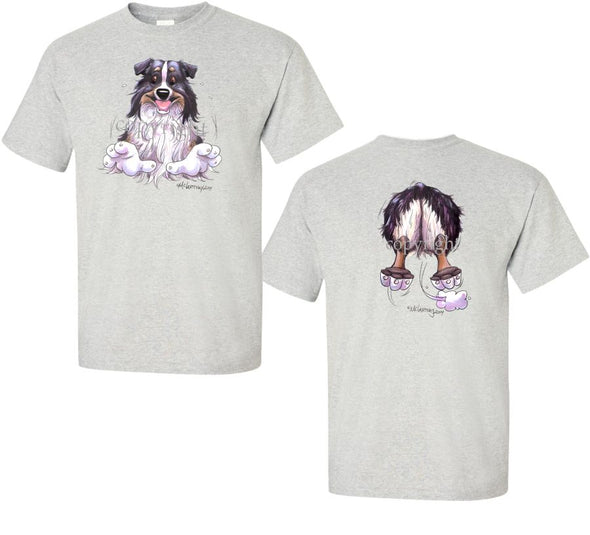 Australian Shepherd  Black Tri - Coming and Going - T-Shirt (Double Sided)